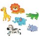 Ikonka KX6015 Kids Puzzle in Metal Tin Safari Animals, 25 pcs