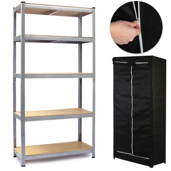 Metāla noliktavas plaukts Humberg HR-812 180x90x40 cm, 875 kg + pārvalks