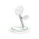 Tech-Protect QI15W-A46 3in1 magnētiskā MagSafe induktīvā lādētāja stacija – balta