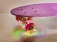 Bērnu Skeitbords Skrituļdēlis \"Penibords\" ar LED Riteņiem, Rozā | Kids Skateboard Pennyboard