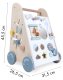 Деревянные ходунки-каталка ECOTOYS с развивающим игровым центром