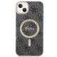 Apple iPhone 14 Plus 6.7\" Guess 4G Print MagSafe Case Cover (GUBPP14MH4EACSK) + Charger, Black | Telefona Maciņš...