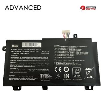 Аккумулятор Extra Digital для ASUS B31N1726, 3900mAh