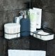 Corner Shower Caddy 2 Pack No Drill Adhesive Bathroom Shower Organizer Shelf Rustproof