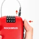 Велосипедный замок Rockbros 32420981001 с выдвижным тросом, красный