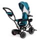 ECOTOYS Kids Tricycle with 360° Rotating Seat and Canopy, Blue-Green