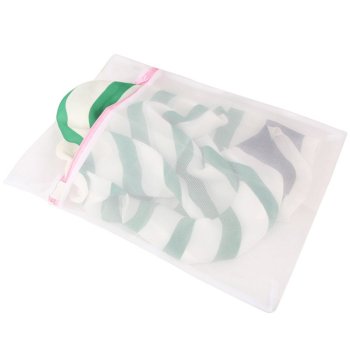 Мешок для стирки белья и деликатных тканей на молнии 30х40см, белый