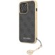 Guess iPhone 14 Pro vāciņš 4G Charms Collection, pelēks