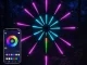 RGB LED Firework Lamp with App and Remote Control, Self-Adhesive Wall Light, USB
