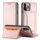 Magnet Card Case iPhone 13 Pro Max maciņš ar karšu turētāju Pink