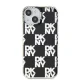 DKNY iPhone 15 / 14 / 13 vāciņš IML Checkered Mono Pattern, melns
