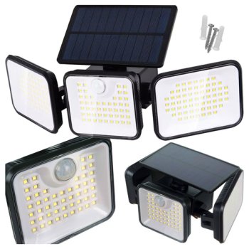 Izoxis 26875 Solar Motion Sensor Light 180 LED Outdoor Waterproof IP65