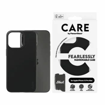 PanzerGlass CARE Fearlessly Fashionable vāciņš iPhone 15 Pro Max, melns