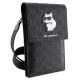 Сумка для телефона Karl Lagerfeld Saffiano Monogram Choupette, черная