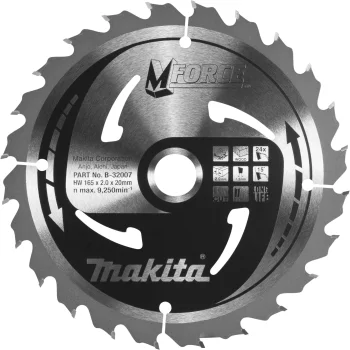 Пильный диск Makita B-32007 M-FORCE 165 x 20 мм 24T по дереву