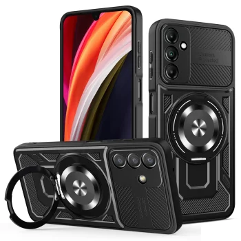 Vāciņš Samsung Galaxy A17 4G / A17 5G / A18 5G Defender Armor Mag, melns