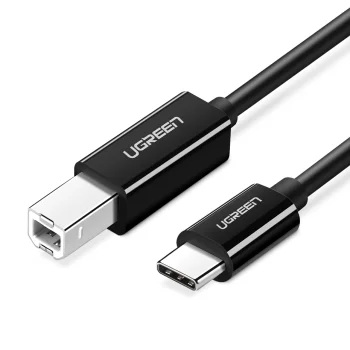 Ugreen US241 USB-C uz USB-B kabelis printerim 1 m, melns