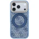 Чехол Guess Ring Stand 360 4G Classic Logo MagSafe для iPhone 18 Pro / 17 Pro, синий