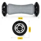 4Fizjo Spike Roller masāžas rullis ar izciļņiem 17 cm, pelēks/melns