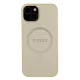 Apple iPhone 15 6.1\'\' Guess Saffiano MagSafe Case Cover (GUHMP15SPSAHMCB), Gold | Чехол Кейс Бампер...
