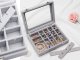 Suede Jewellery Box Organiser with 24 Compartments