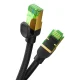 Baseus ātrais RJ45 kat. tīkla kabelis. 8 40Gbps 1m pīts melns | Fast Cat. Network Cable. Braided Black