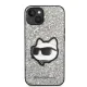 Karl Lagerfeld iPhone 14 Plus vāciņš Glitter Choupette Sudraba