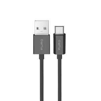 Puro USB-A uz microUSB kabelis 12W 2m PUCM12W2MTBLK, melns