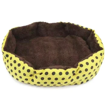Gulta Dīvāns Guļvieta Kaķim Sunim Dzīvniekam - 35x37cm, Dzeltens | Pet Bed Sofa Sleeping Place for Cat Dog