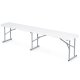 Plonos 440200 Folding Garden and Catering Bench 180 cm, White