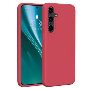 Чехол Etteri Silicone Case для Samsung Galaxy S24 Plus, Малиновый