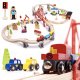 Koka dzelzceļš, auto sliežu ceļš trase 70 gab. | Wooden Railway