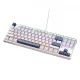 Machenike K500B-B87 vadu mehāniskā spēļu tastatūra, Red Switch, balta