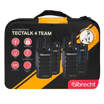 Albrecht Tectalk 4 Team rāciju komplekts ar koferi, 4 gab.