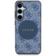 Guess 4G Round Patch Classic Logo MagSafe Case for Samsung Galaxy S25+, Blue