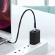 Dudao L10C USB-C uz USB-C kabelis PD 100W 5A 0.23m, melns
