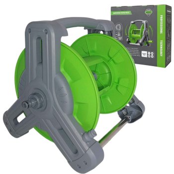 DIVODV Garden Hose Reel Stand 1/2" 30m, Grey/Green