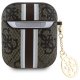 Guess AirPods 1 / 2 maciņš 4G Printed Stripes Charm, brūns