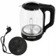 Electric Kettle, Glass, 1500W, 2L, with LED Illumination, Black
