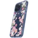 Etui Spigen Liquid Crystal na iPhone 15 Pro - różowo-niebieskie kwiaty