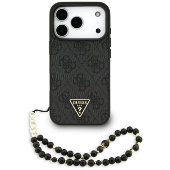 Guess 4G Strap Triangle Logo MagSafe Phone Case Cover iPhone 17 Pro - black