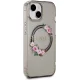 Guess iPhone 15 / 14 / 13 vāciņš IML Flowers Wreath MagSafe, melns