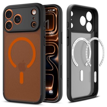 Spigen Ultra Hybrid MagSafe maciņš iPhone 17 Pro – melns un oranžs | Phone Case Cover