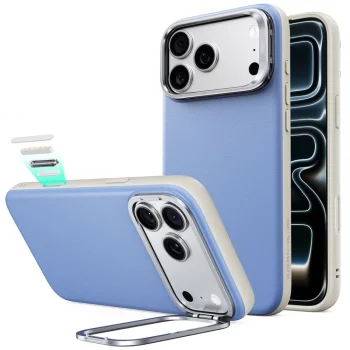 Чехол ESR Atelier Kickstand MagSafe для iPhone 18 Pro / 17 Pro, светло-голубой