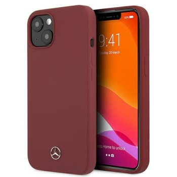 Mercedes iPhone 13 vāciņš Silicone Line Sarkans