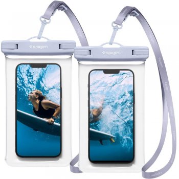 Spigen A601 Universal Waterproof Phone Bag Case Cover 2-pack, Blue | Universāls Ūdensnecaurlaidīgs Telefona Maciņš...