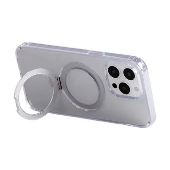 Магнитный чехол с подставкой Joyroom JR-BP004 для iPhone 15 Pro Max, прозрачный