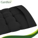 Gardlov stepēts dārza zviļņa spilvens, melns
