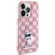Karl Lagerfeld Monogram Choupette Case for iPhone 15 Pro, Pink
