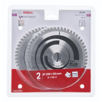 Набор пильных дисков Bosch Multi Material 190x30 мм, 54T, 2 шт.